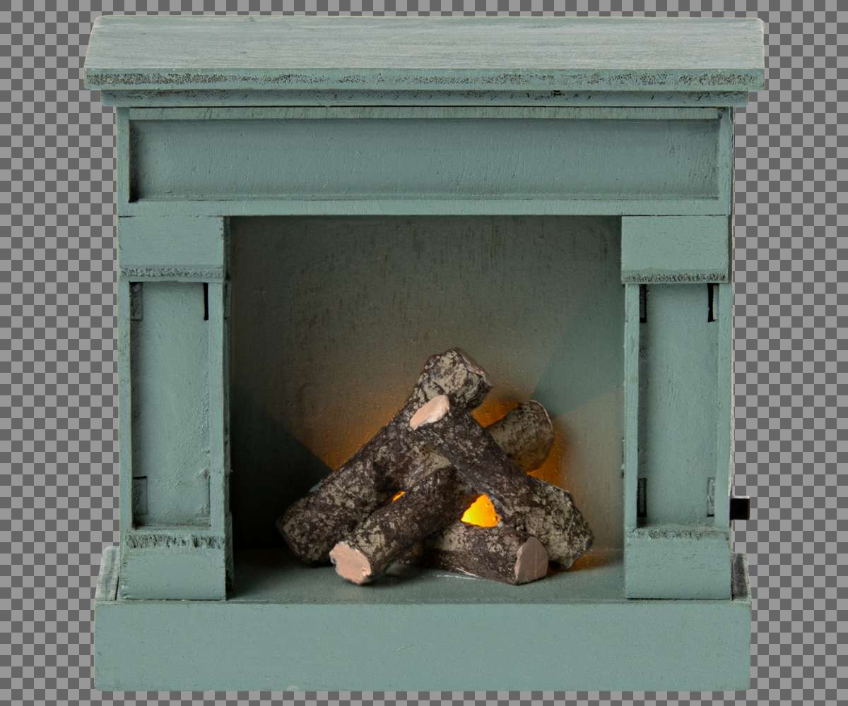 MAILEG Fireplace for Mouse - Blue 11-4007-00