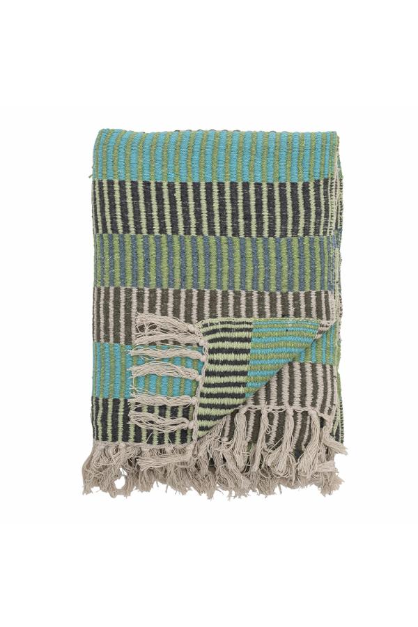 Bloomingville Isnel Blue Throw L160xW130 cm