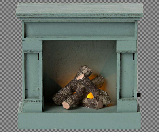 MAILEG Fireplace for Mouse - Blue 11-4007-00