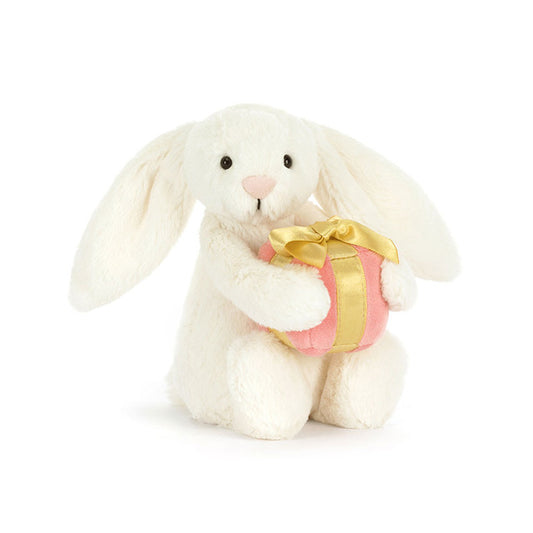 JELLYCAT Bashful Bunny with Present BB6PR