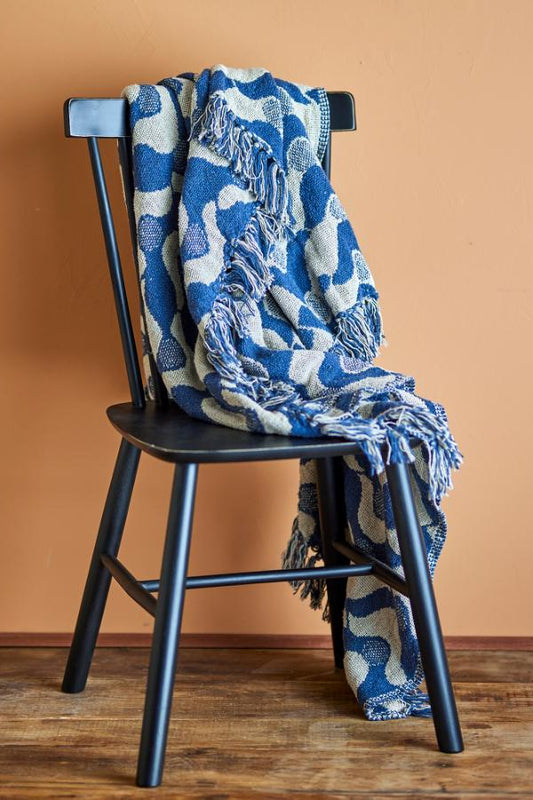 Bloomingville Santena Throw - Blue L160xW130 cm