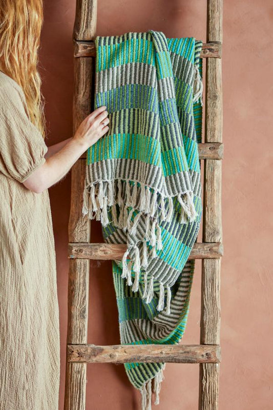 Bloomingville Isnel Blue Throw L160xW130 cm