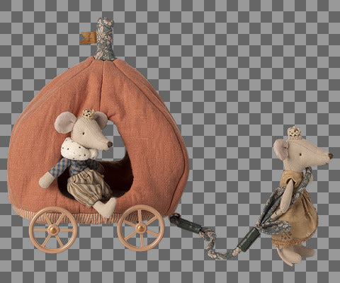 MAILEG Pumpkin carriage, Mouse 11-5409-00