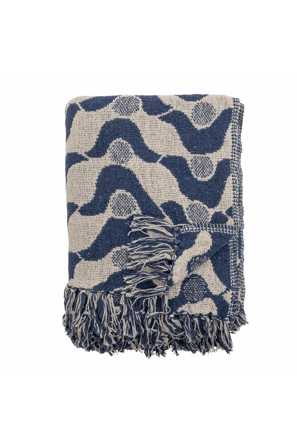 Bloomingville Santena Throw - Blue L160xW130 cm